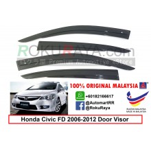 Honda Civic FD ( 8th Gen ) 2006–2012 AG Door Visor Air Press Wind Deflector (AG Mugen Design)